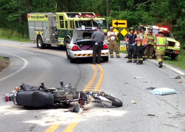 Serious Motorcycle Accident in Wallace Township - Westwood Fire Company